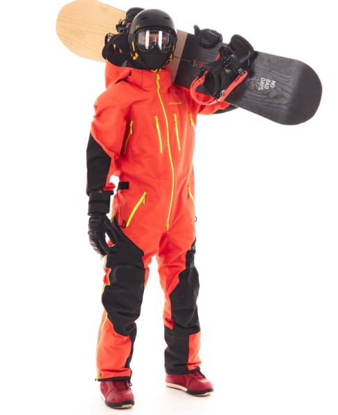 Комбинезон сноубордический Dragonfly SuperLight 3L Man Dark Red-Yellow 2024 в Ставрополе