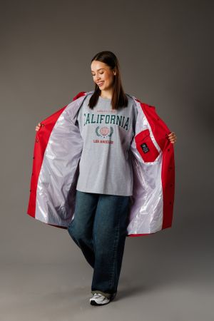 Плащ-дождевик MountainMan Будь диким и свободным красный