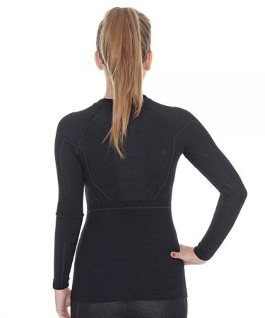 Футболка Brubeck Active Wool W LS1281W черный