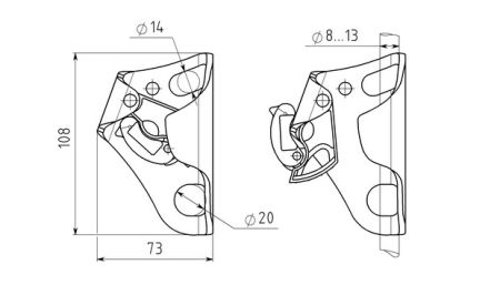  Зажим Вертикаль Кроль черный в Ставрополе  