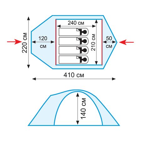 Палатка Tramp Mountain 4 V2 