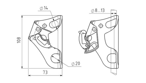  Зажим Вертикаль Кроль черный в Ставрополе  