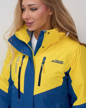 Костюм горнолыжный 02815J желтый  в Ставрополе