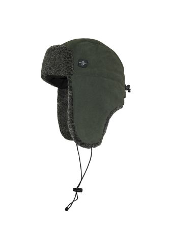 Шапка утепленная унисекс "Енот" (оливковый) в Ставрополе