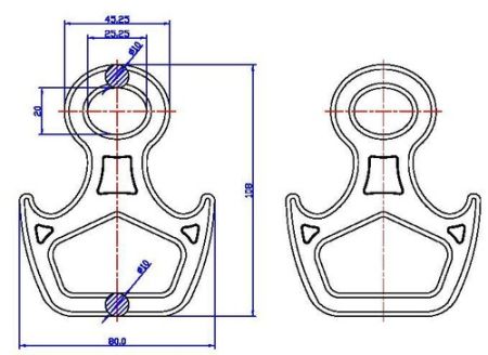  Спусковое устройство Вертикаль 8 рогатая малая дюраль в Ставрополе  