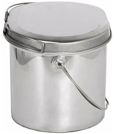 Котел Роза Ветров 9,5л.низкий нерж.крышка с ручками