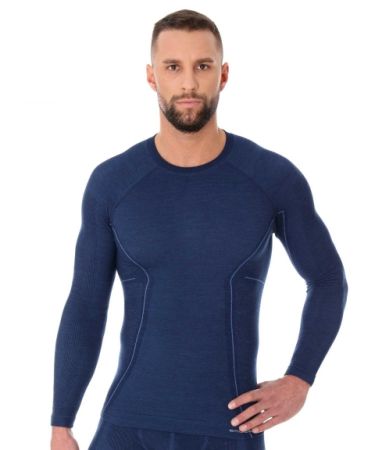 купить Футболка Brubeck Active Wool 1282M синяя