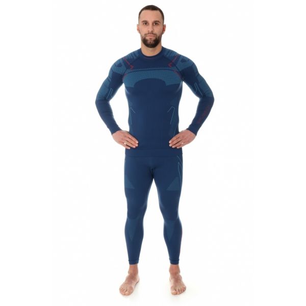 Футболка Brubeck Thermo Nilit Heat черный/голубой мужская в Ставрополе