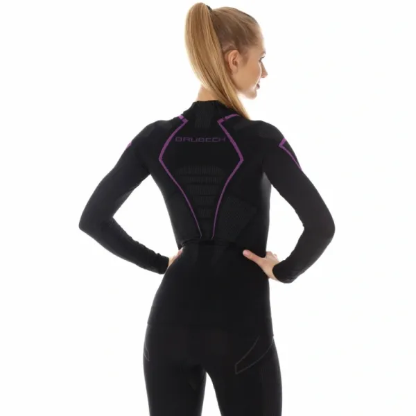 Футболка Brubeck Thermo Nilit Heat черный/розовый женская в Ставрополе