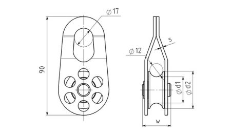  Блок-ролик Вертикаль сталь с подшипником в Ставрополе  