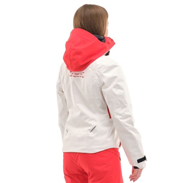 Куртка горнолыжная Dragonfly утепленная Gravity Premium Woman Gray-Red в Ставрополе